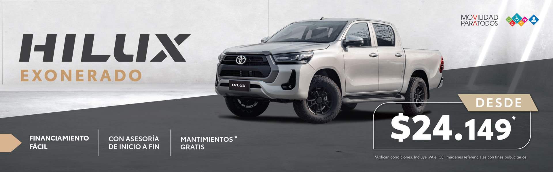 banner hilux exonerado